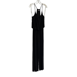 Glow Passion‎ Black Halter Style Spaghetti Strap Blouson Jumpsuit Large